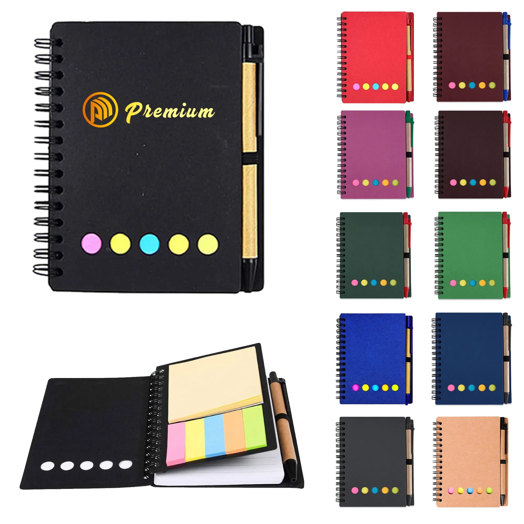 Spiral Notebook Journal With Sticky Note