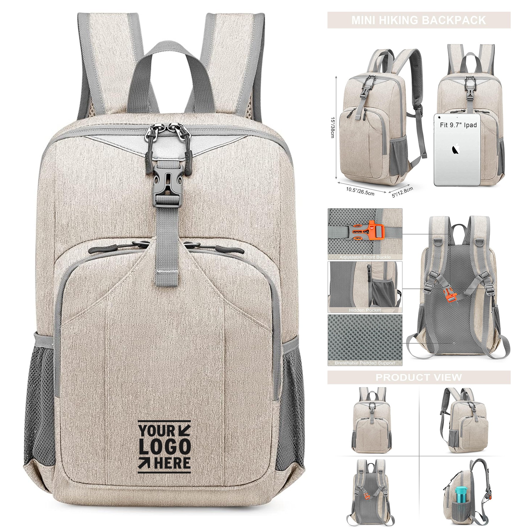 Men Women Outdoor Mini 10L Daypack Small Hiking Cycling Compact Shoulder Backpack 2