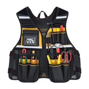 Multi-Functional Pocket Overall Reflective Tool Vest 10