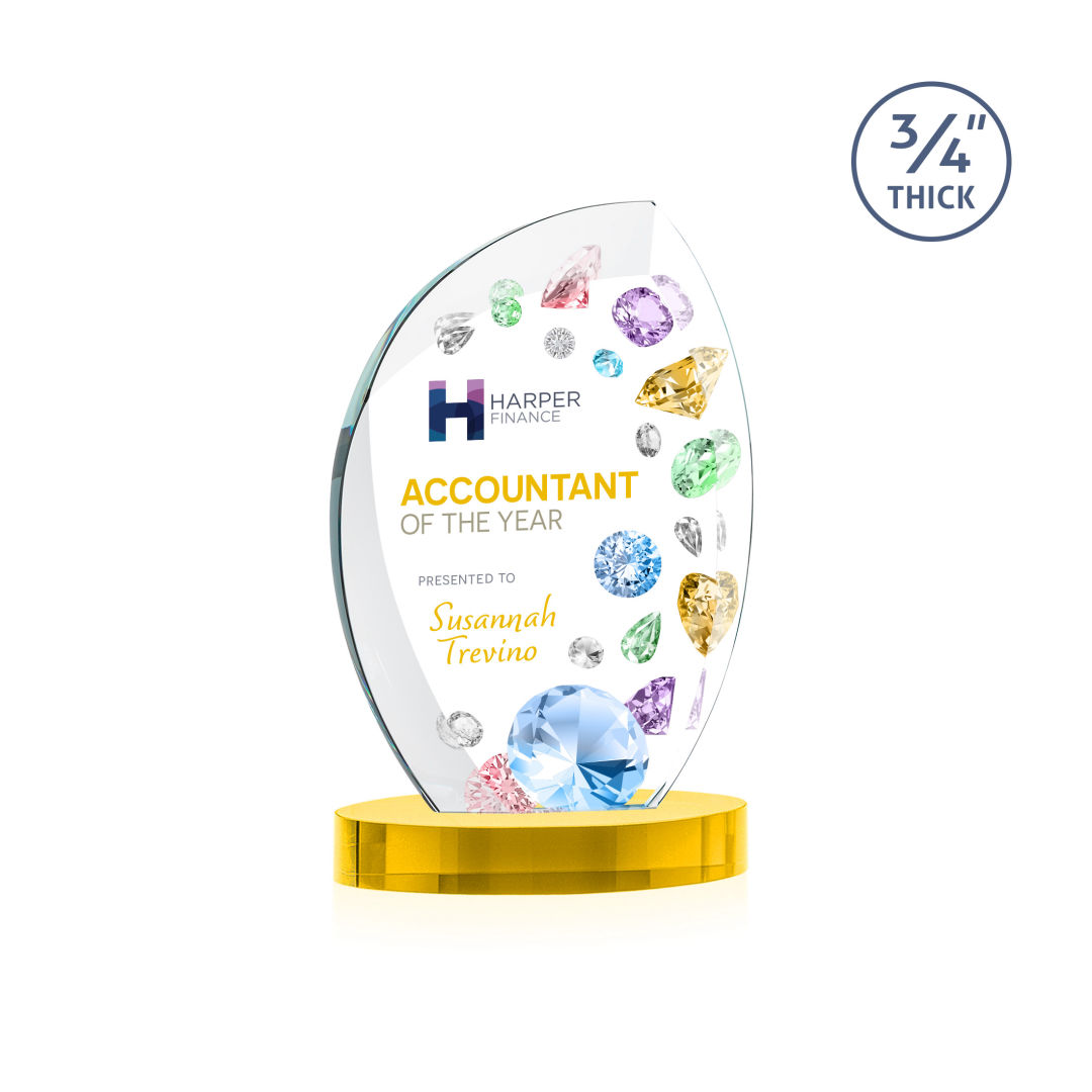Wichita VividPrint™ Award on Alberton Base - Gold 4