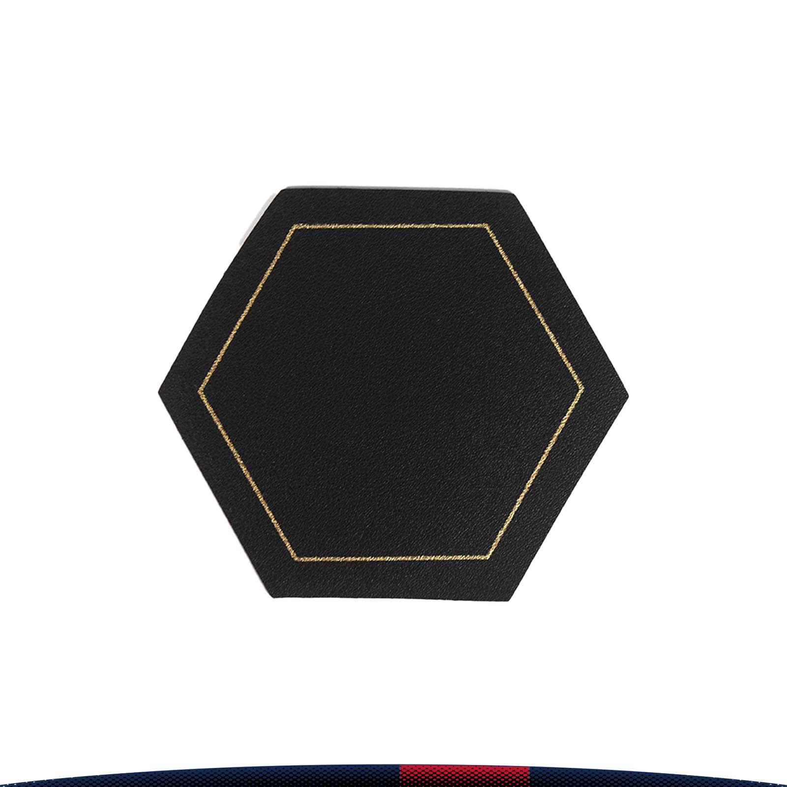 Hexagon PU Leather Coaster 1