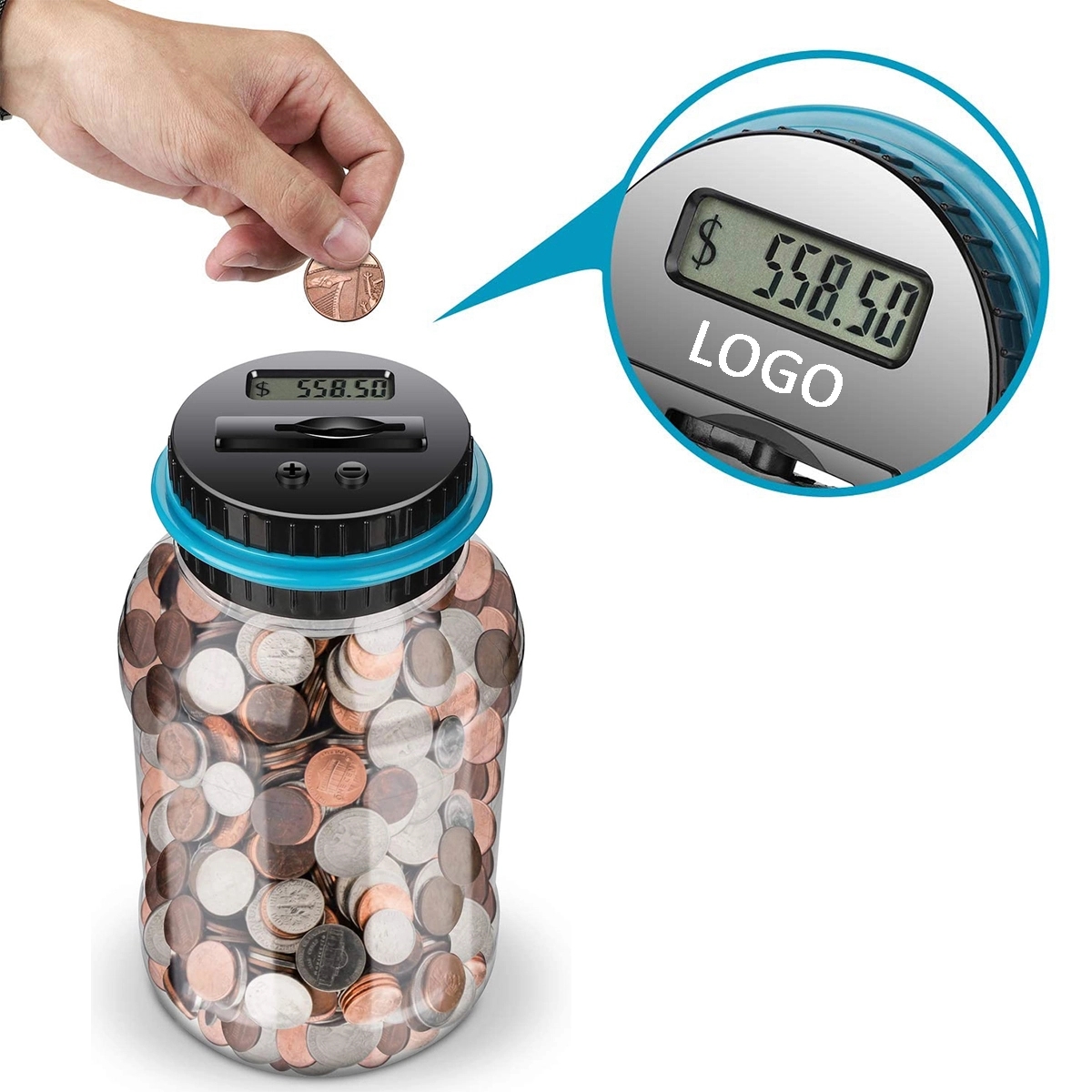 Digital Counting Money Jar With Lock 2