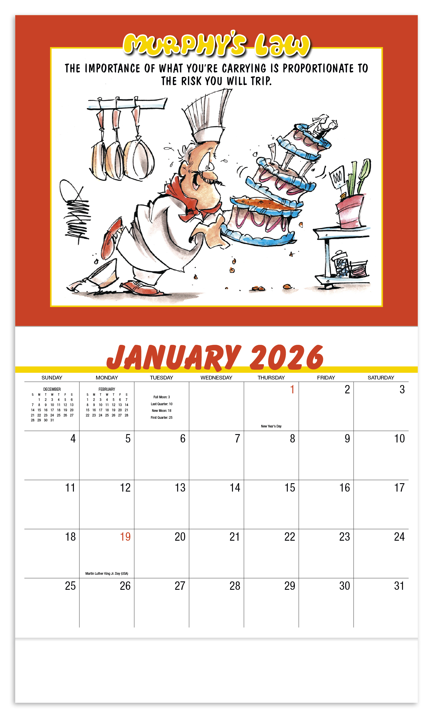 HotLine® Products Murphy's Law Appointment Calendar - Stapled 12