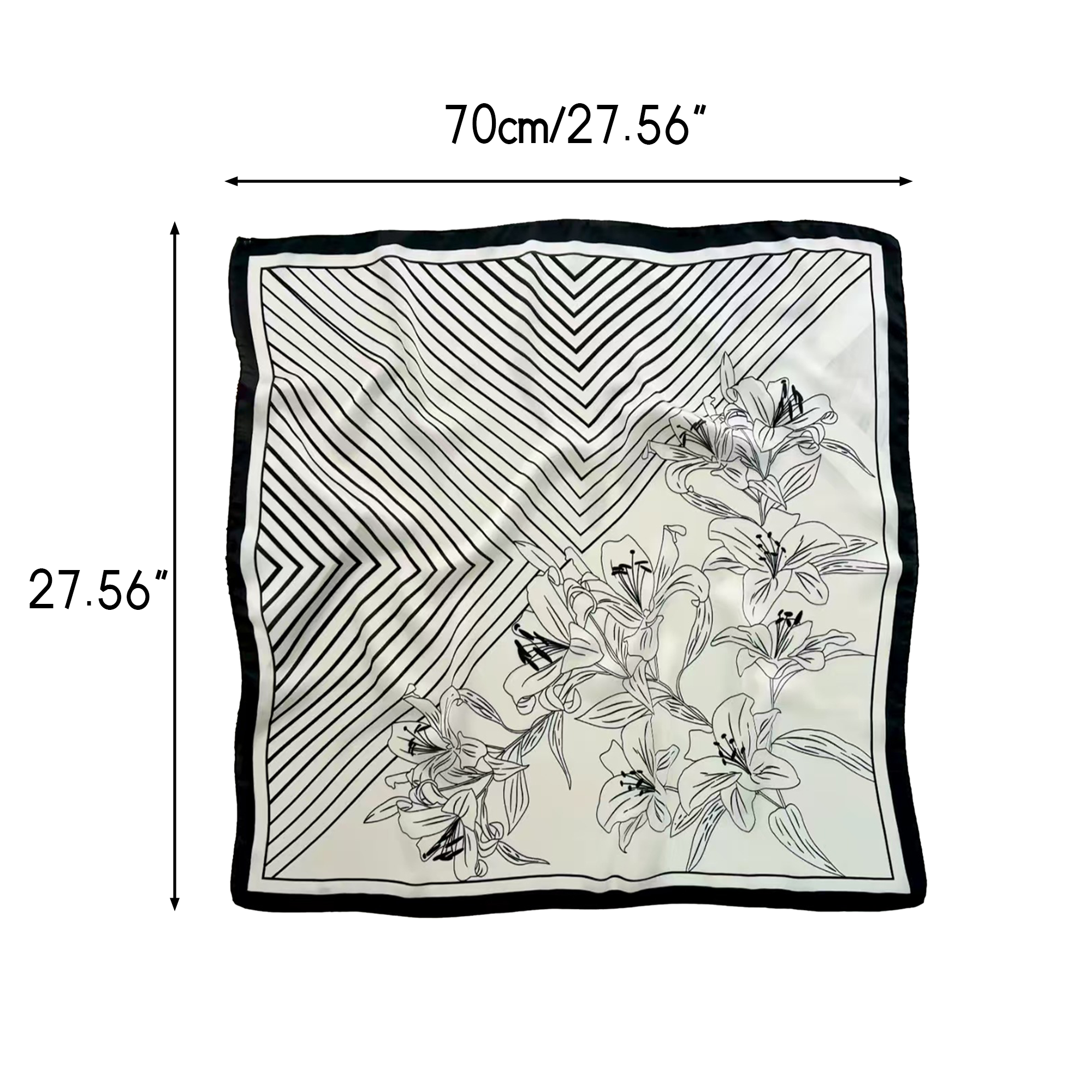 MOQ 50 Custom Silk Bandanas For Hair Neck 3