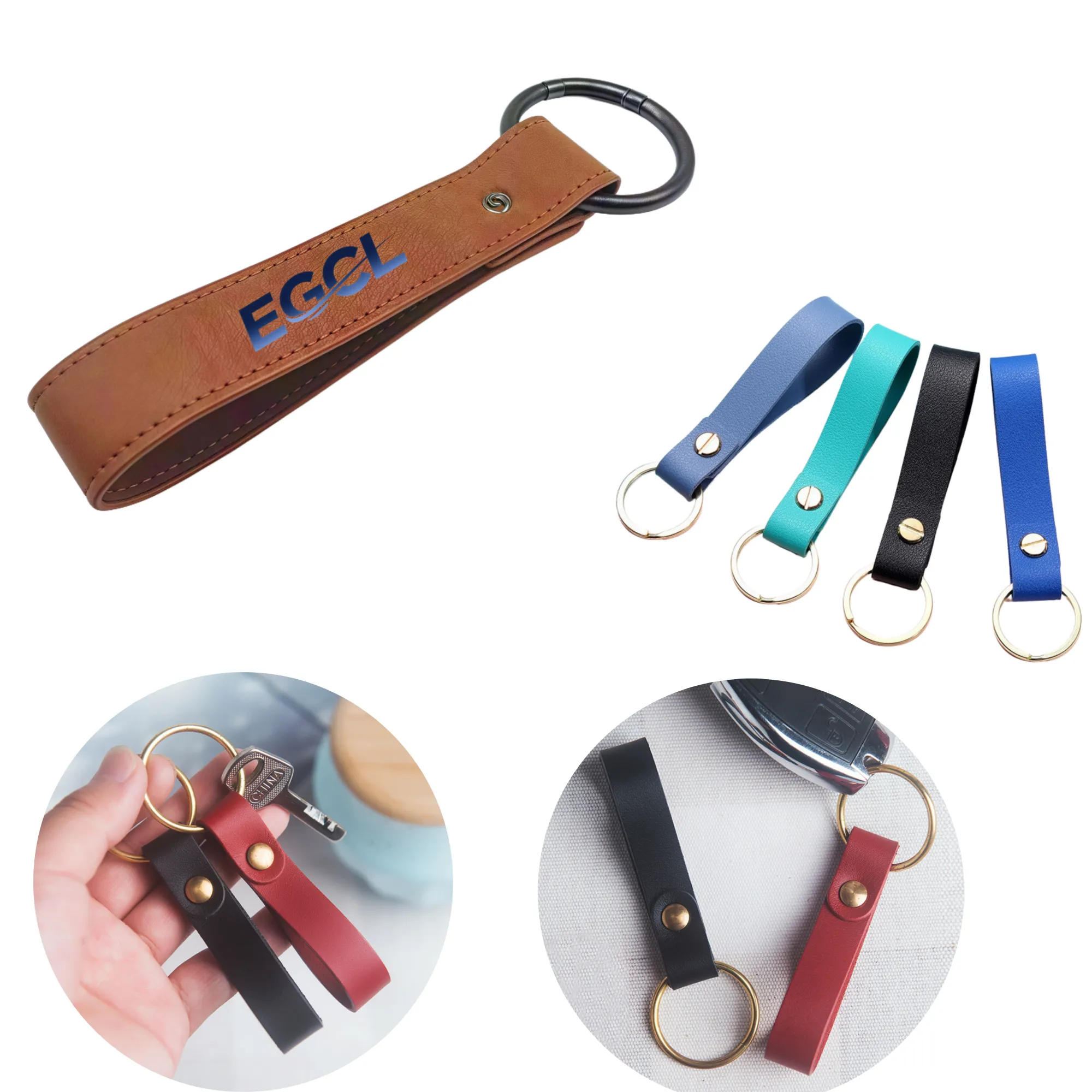 Leather keychain