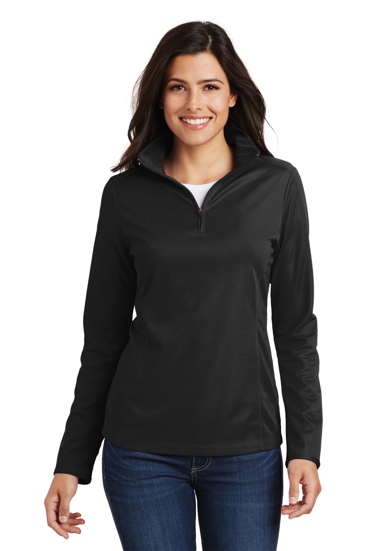 Port Authority® Women's Pinpoint Mesh 1/2-Zip 15