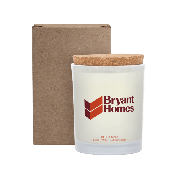 Niva Frosted 6oz Candle With Cork Lid 20