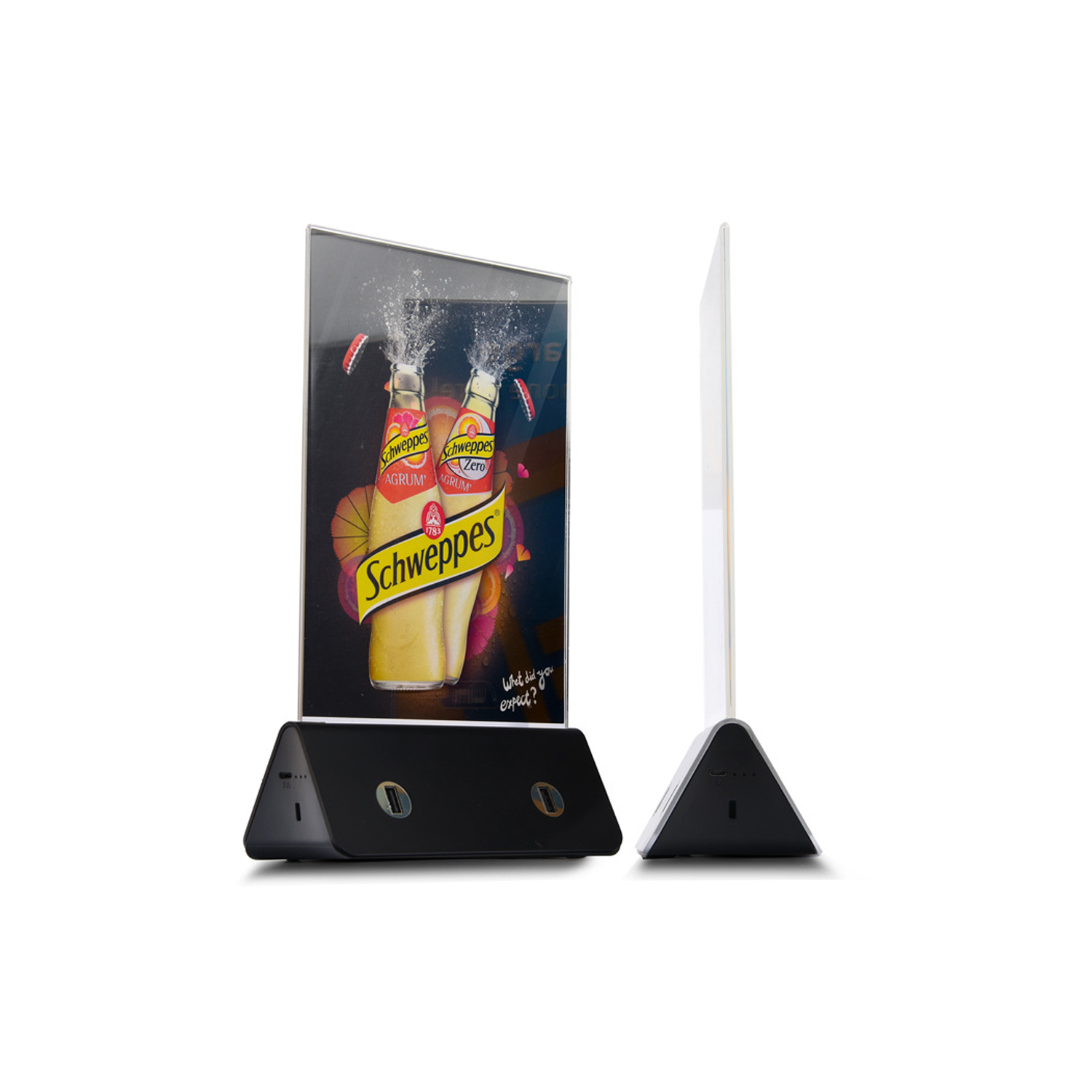 Custom USB Table Charger Tent Protable Menu Holder 6