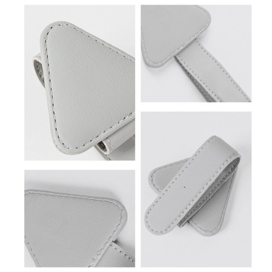 PU Leather Car Sun Visor Sunglasses Holder Clip 2
