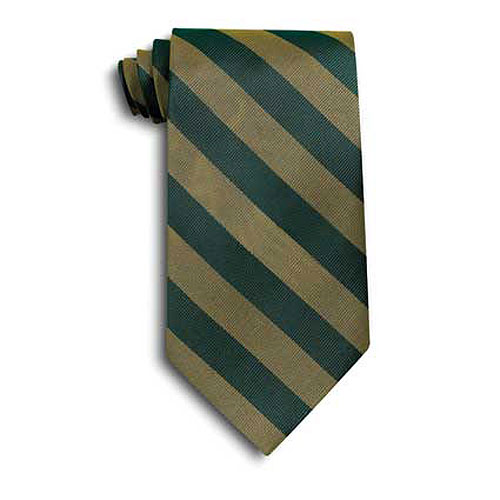 School Stripes Tie - Kelly Green/Gold 2