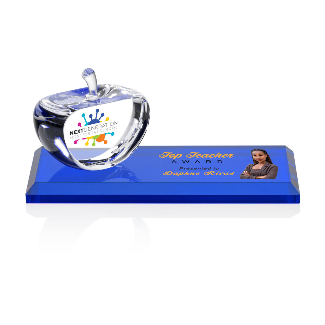 Argyle Apple VividPrint™ Award on Base 17
