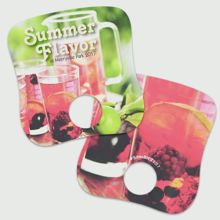 Hand Fan - No Handle - 7.375x7.75 Laminated - 14 pt. 2