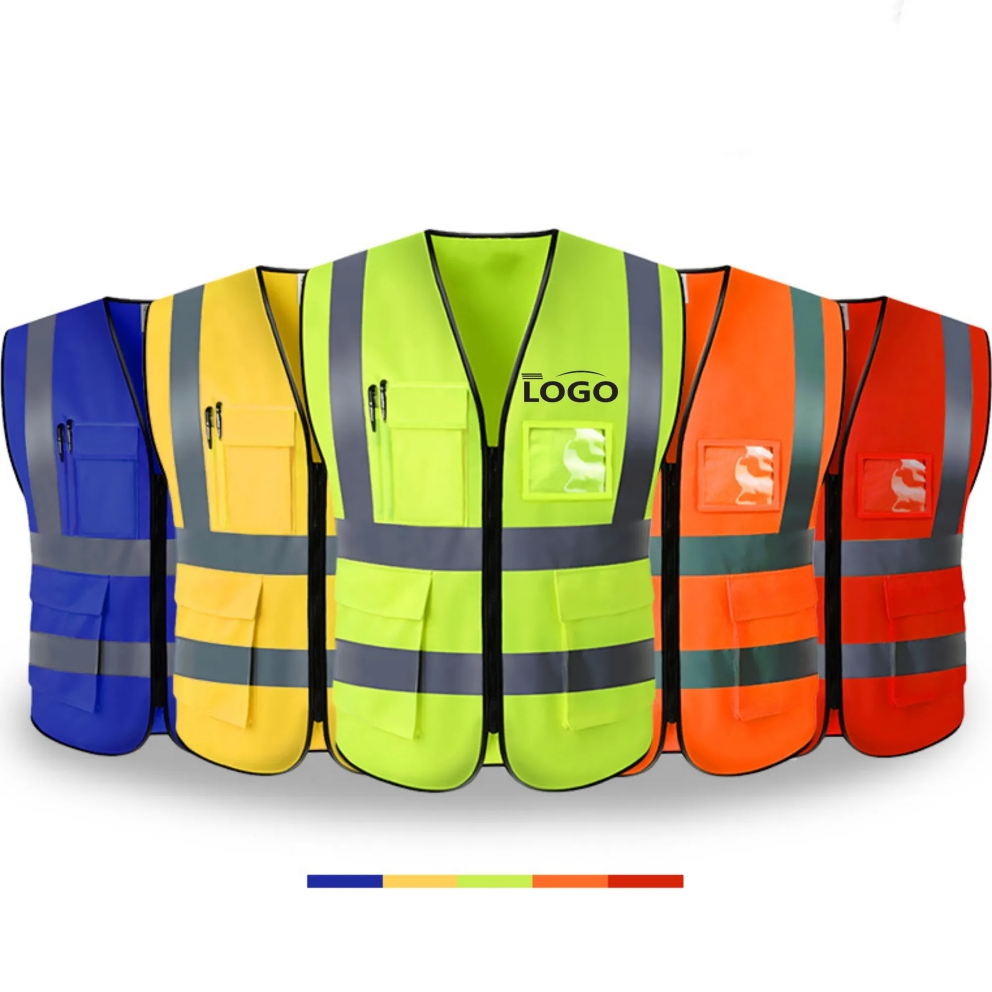 High Visibility Reflective Work Safety Vest With Pockets 2