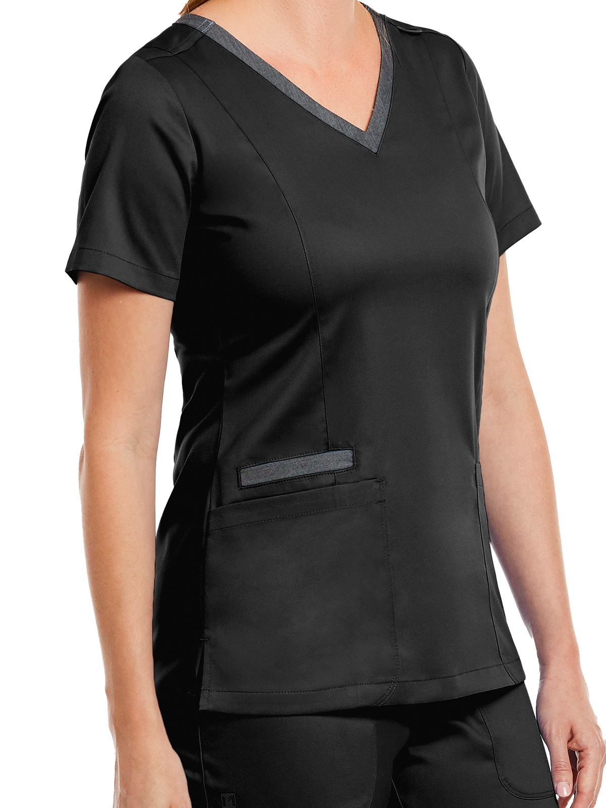 Maevn - Matrix - Women's Three-Pocket Heather Neck Band Top 14