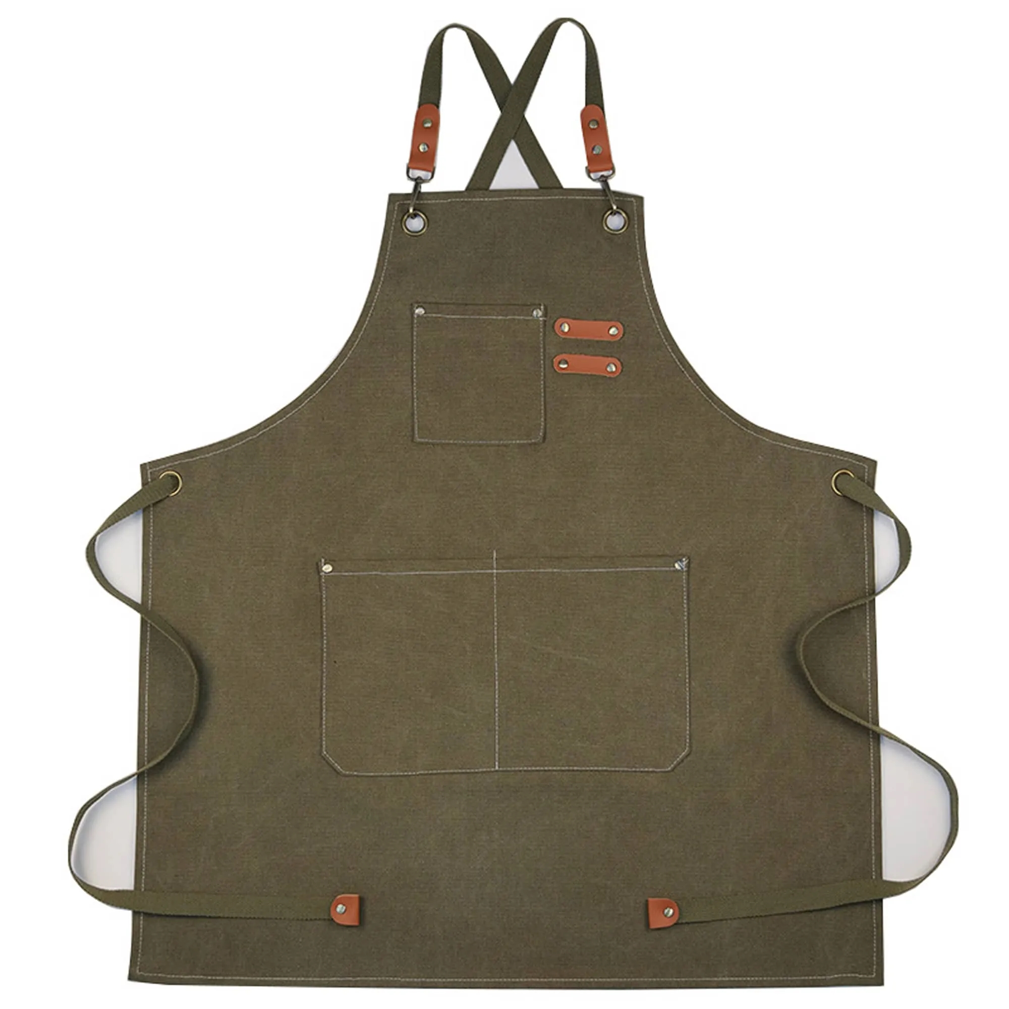 Custom Practical Kitchen Apron With Pockets 4