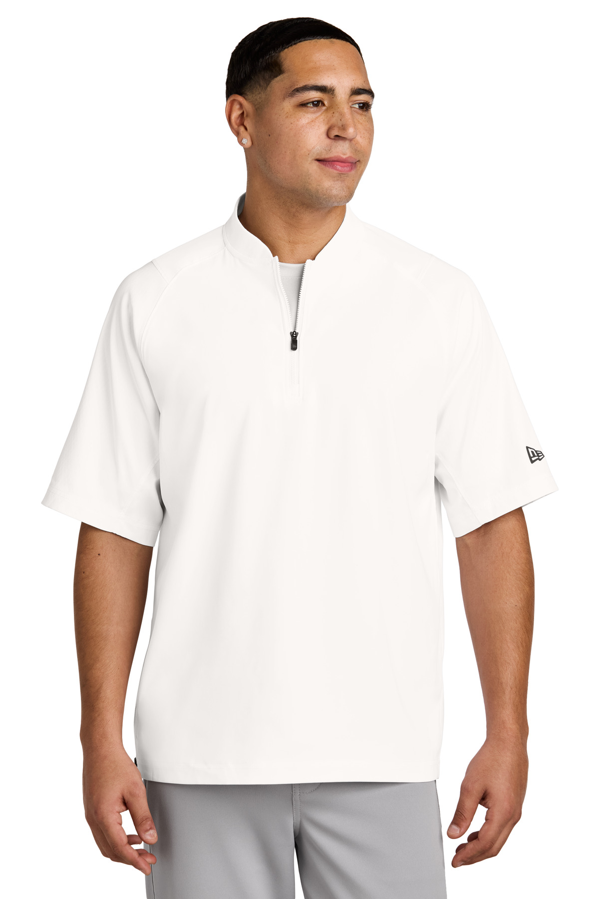 New Era Cage Short Sleeve 1/4-Zip Jacket. NEA600 41