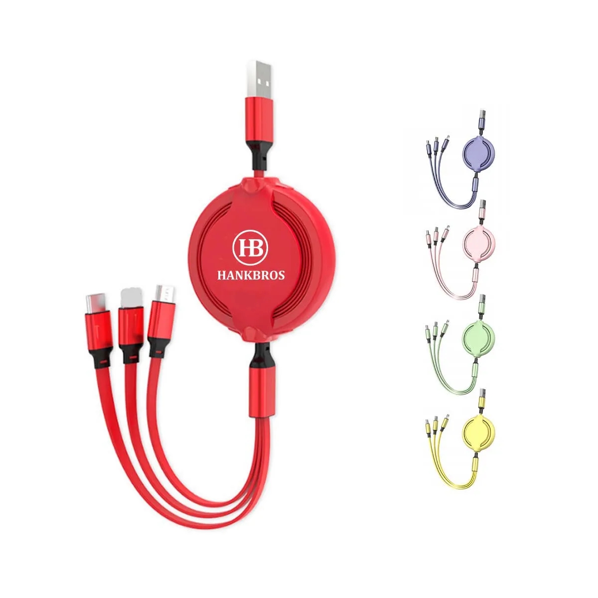 3 in 1 Retractable USB Charging Cable 2