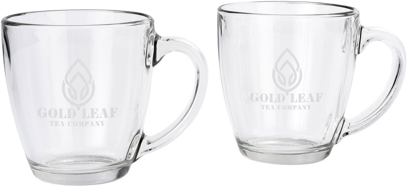 ETCHED TAPERED GLASS MUG 15.5 OZ 8