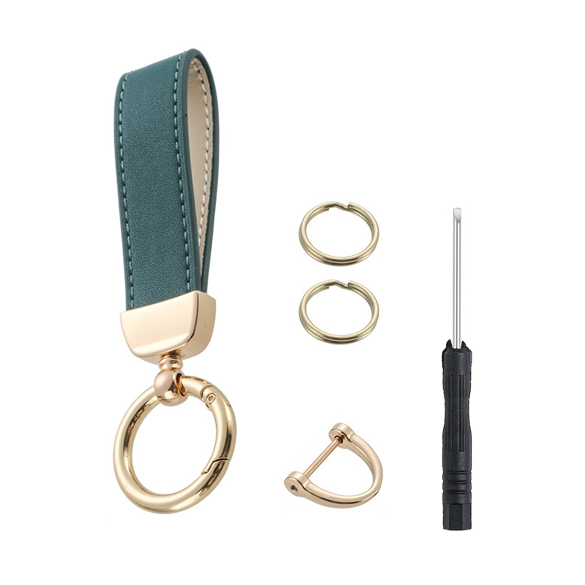 Suede Fob With Alloy Hardware Key Holder 1