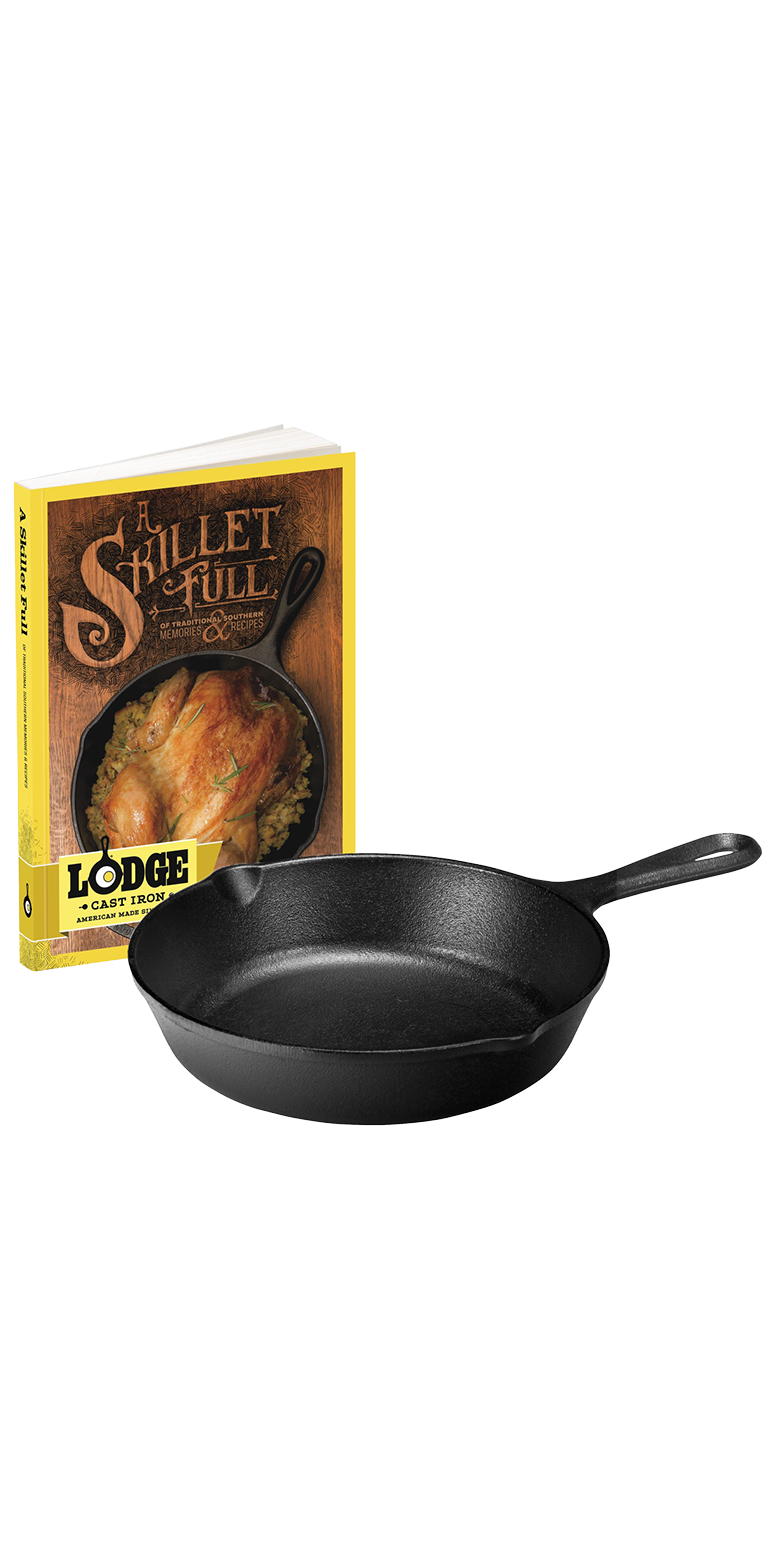 Lodge® 8" Cast Iron/Skillet Full Cookbook Gift Set 7
