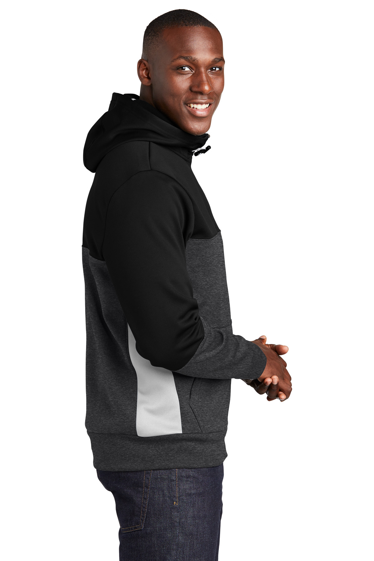 Sport-Tek Tech Fleece Colorblock Full-Zip Hooded Jacket. ST245 38
