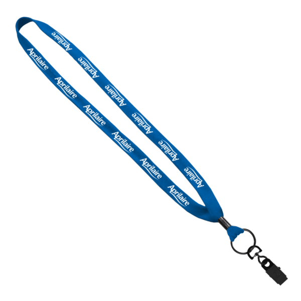 5/8" Polyester Shoelace Lanyard with Metal Crimp & Split-Ring 79