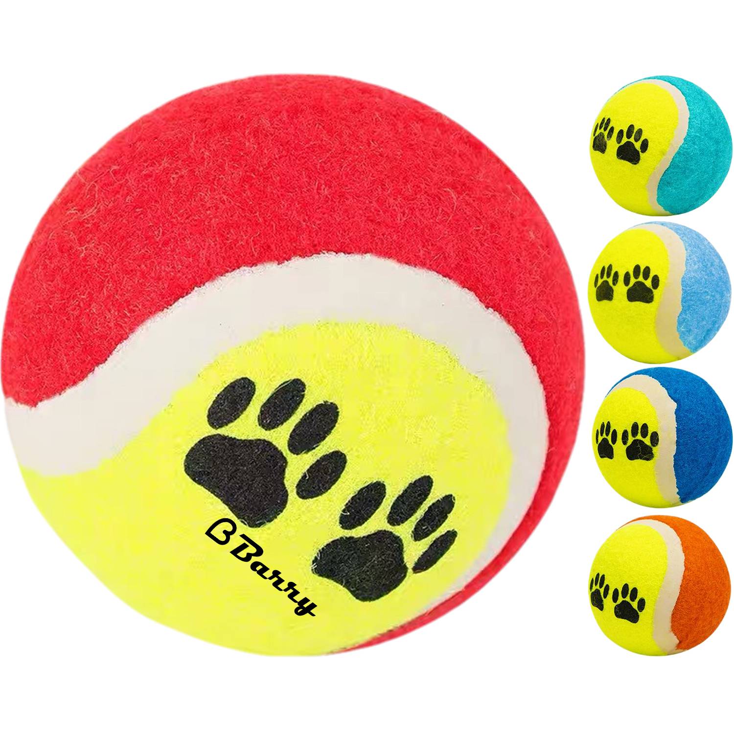 Pet Paw Print Interactive Tennis Ball Toy 1