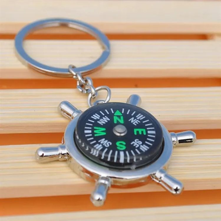 Metal Compass Keychain for Men 3