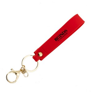 Vibrant Pure Color PVC Keychain Key Ring With Customizable Options 4