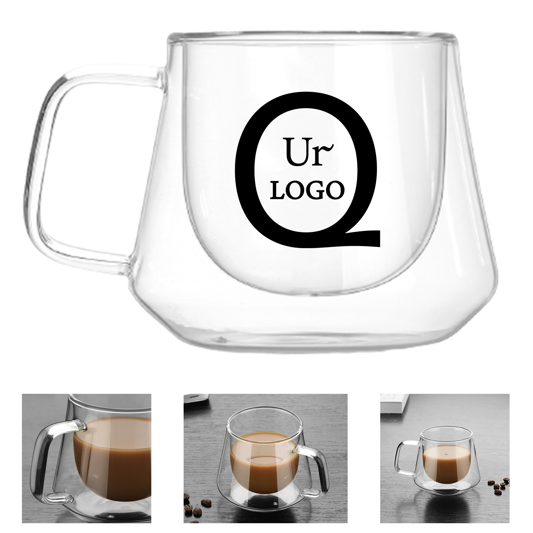 6.7Oz Double Wall Glass Mug