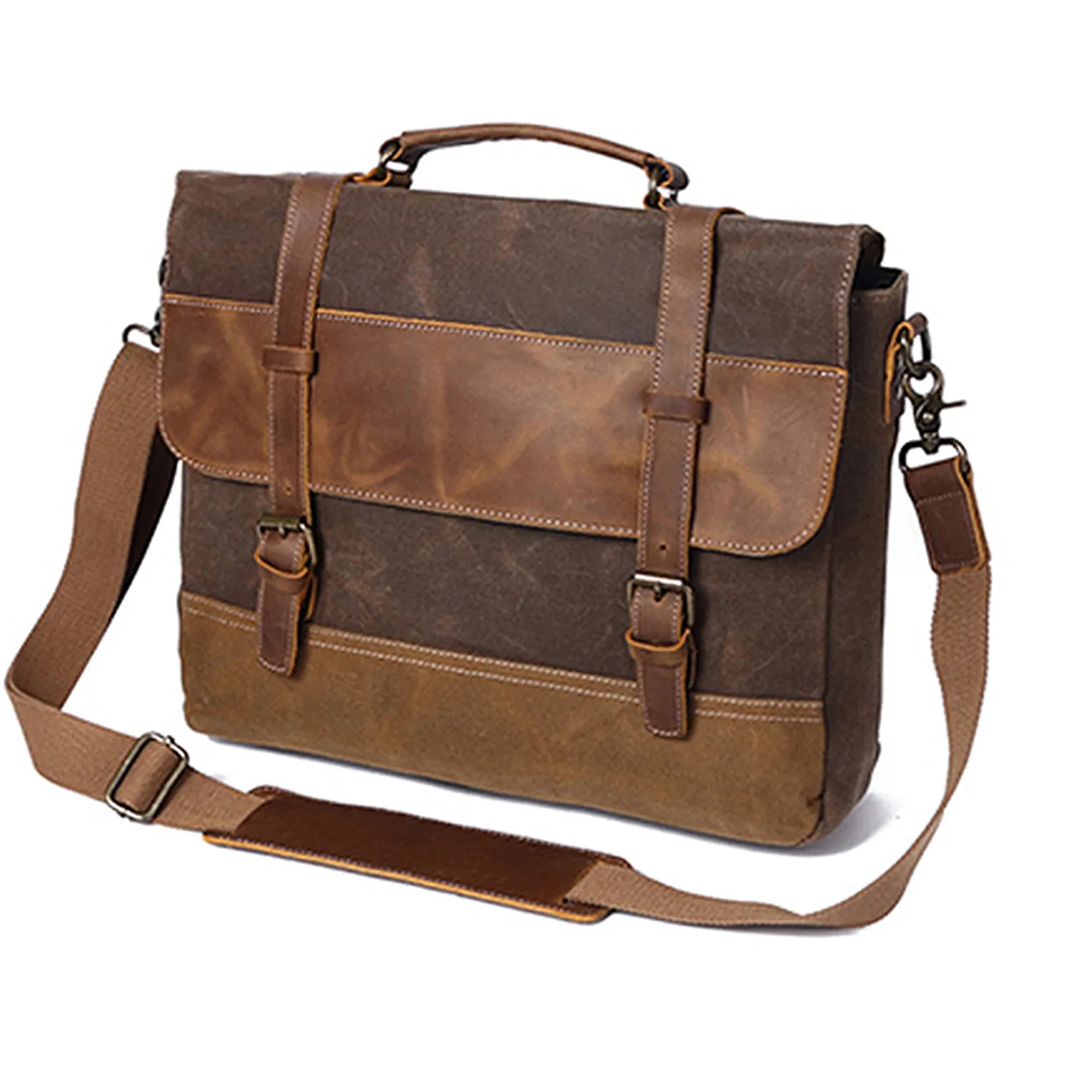 Canvas Leather Computer Laptop Bag 4
