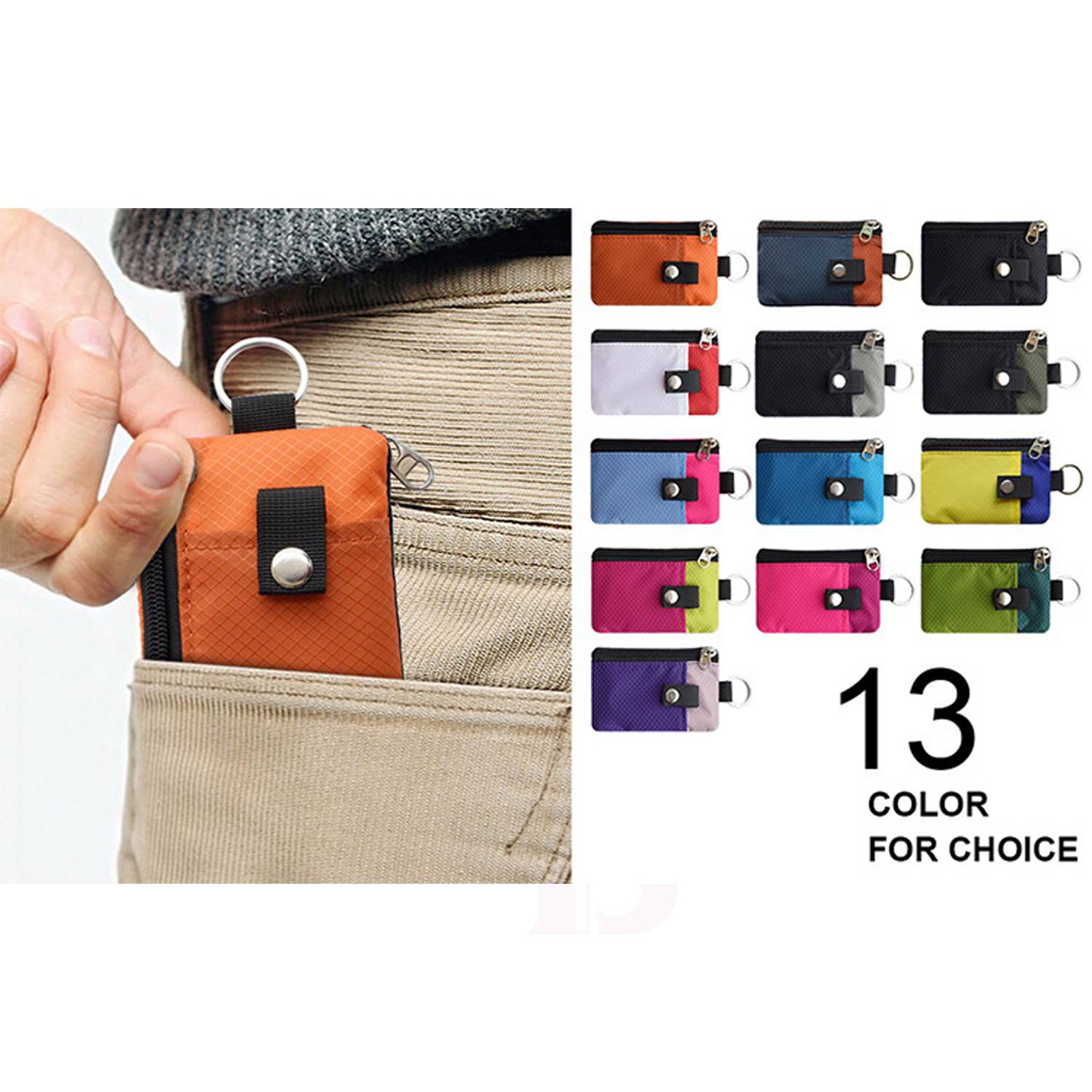 Nylon Small RFID Blocking Wallet with ID Window 6