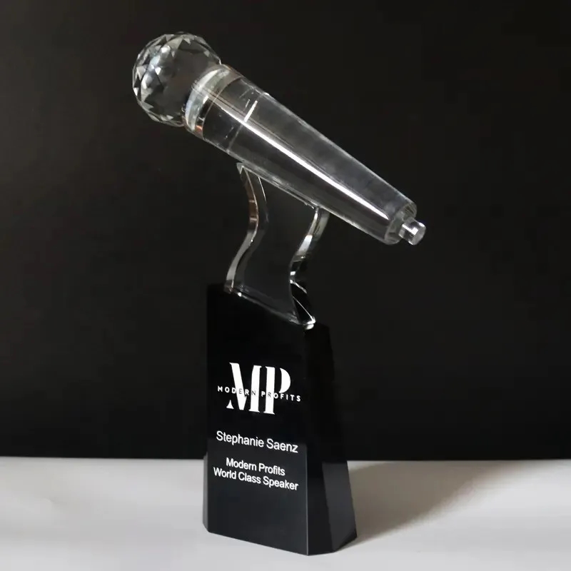 Crystal Microphone Trophy 8