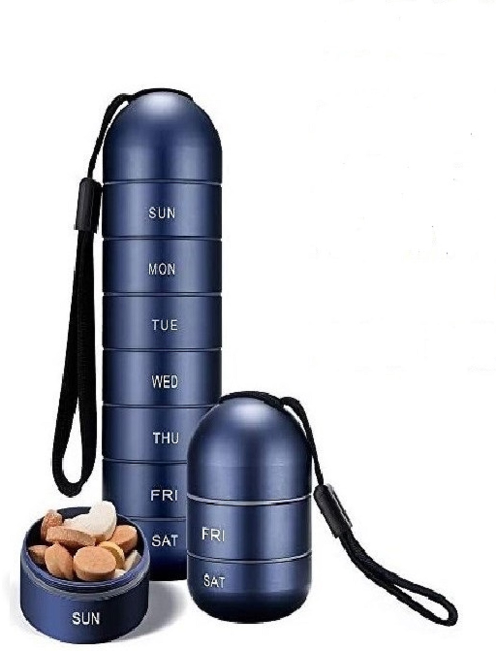 Stackable Weekly Aluminum Alloy Pill Organizer 3