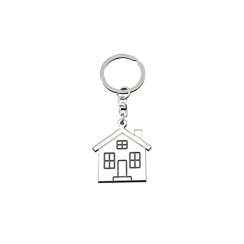 Metal House Shape Keychain 6