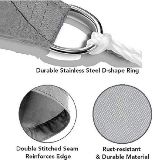 10'x10'x10' Sunshade Triangle Tarp 3