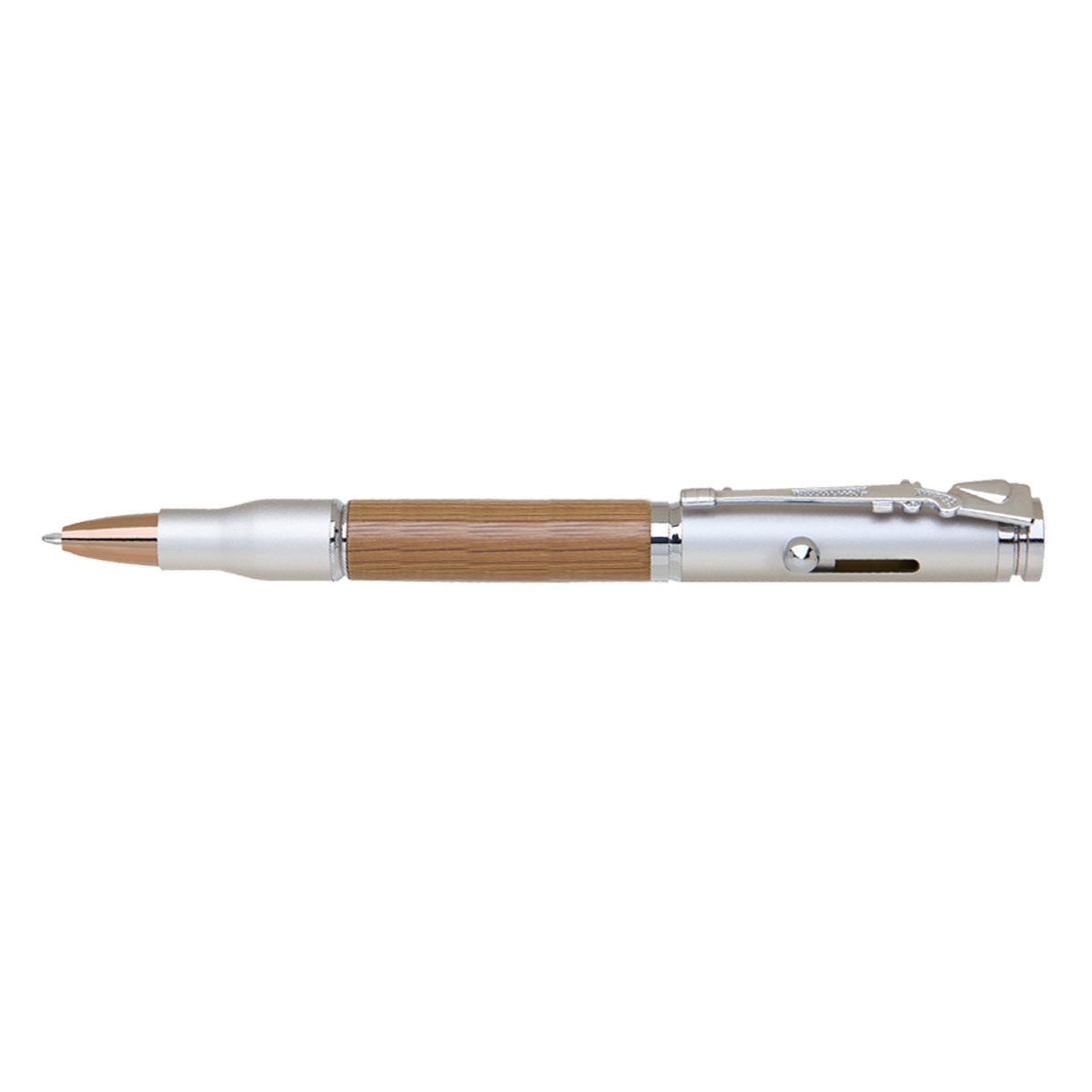 Brindle Bolt Action Bamboo & Brass Pen 2
