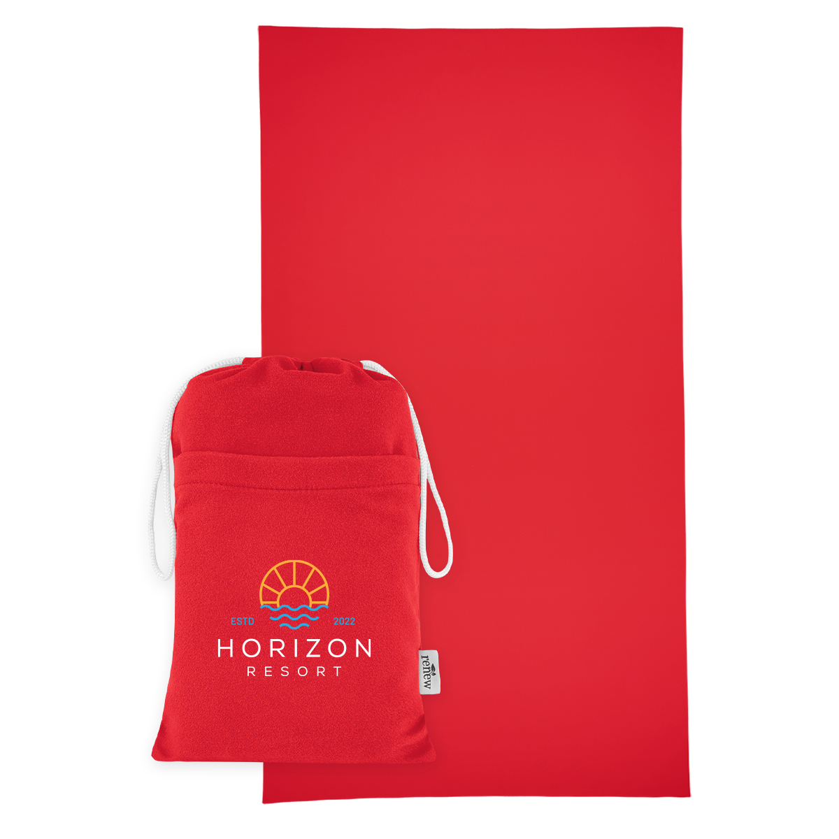 Sand-Free rPET Beach Towel With Pouch 16