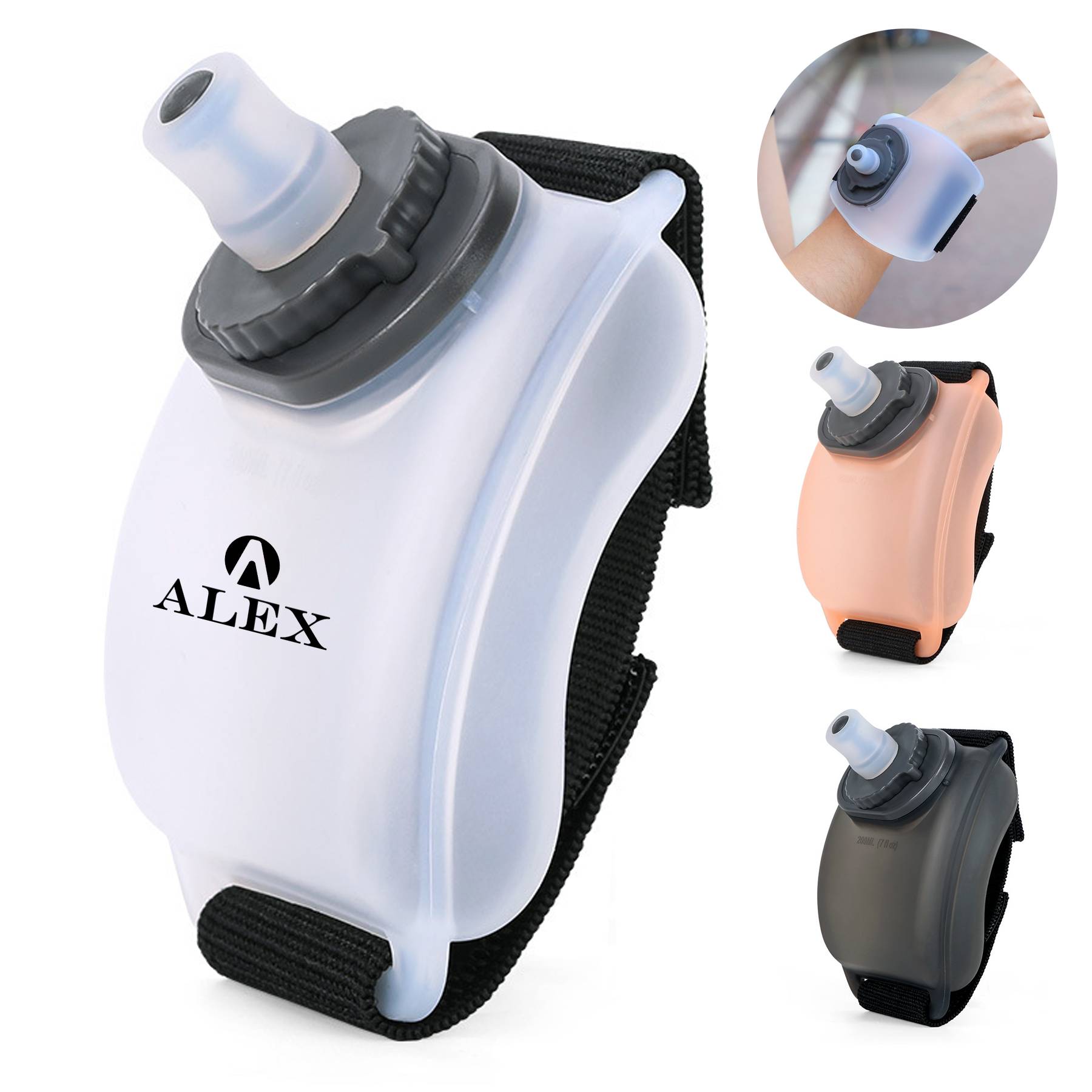 7 fl oz Sports Wrist Water Bottle Hands Free 5