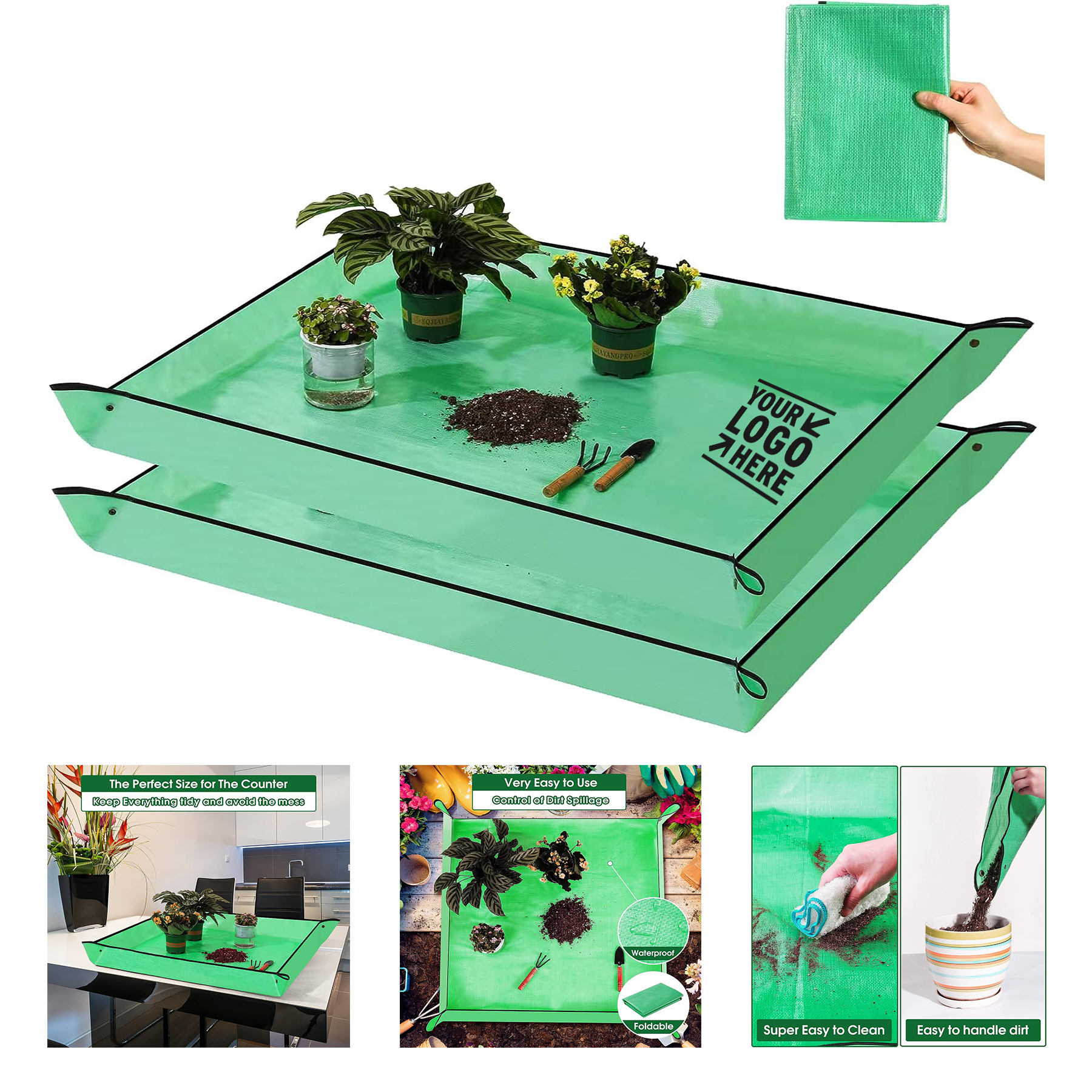 Portable Potting Tray Large Plant Repotting Foldable Waterproof Gardening Mat  1