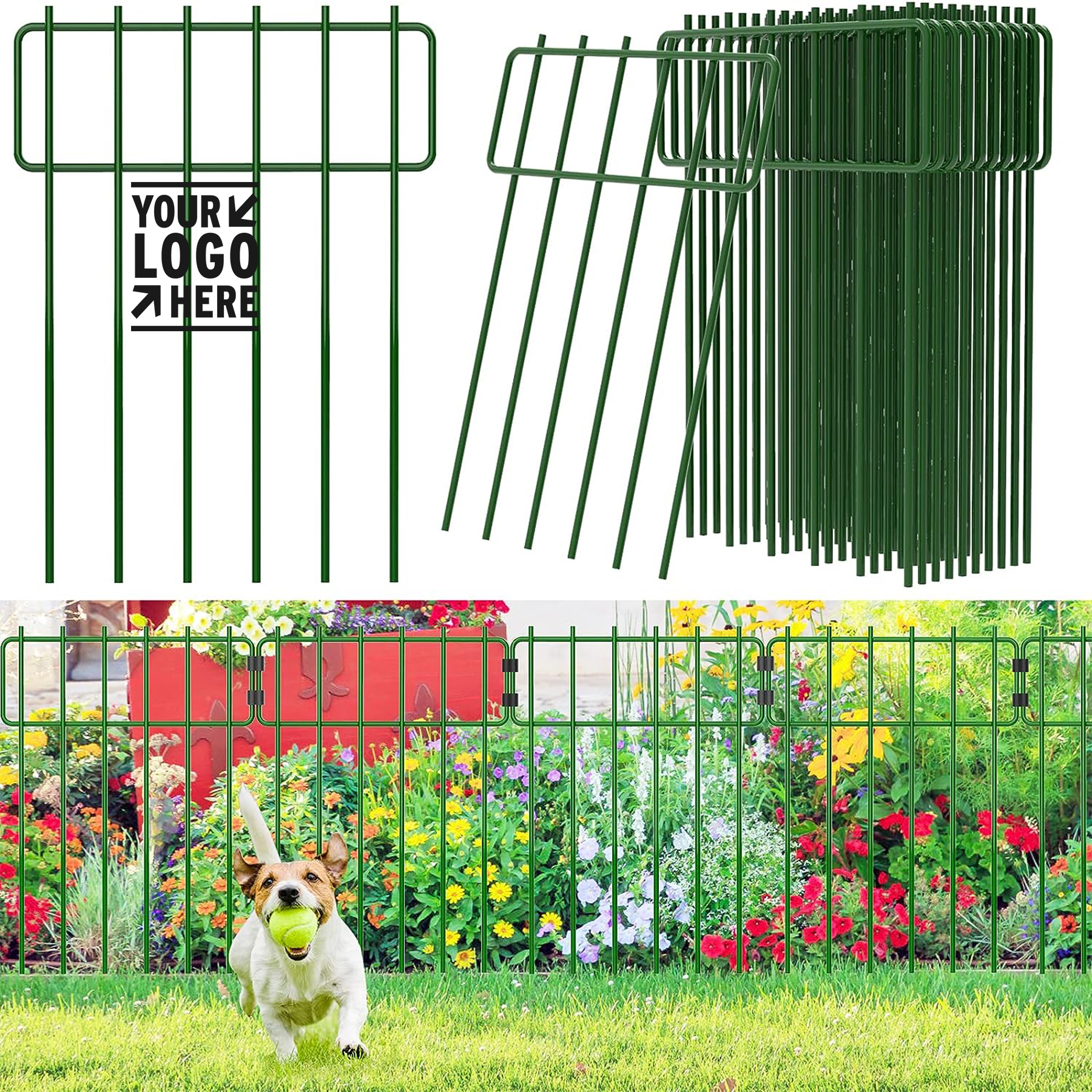 10 Pack Animal Barrier No Dig Decorative Rustproof Metal Wire Garden Fence Border 2