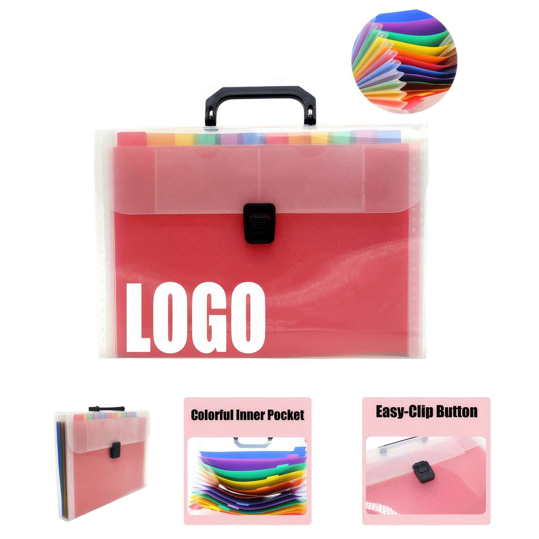 PP Plastic 13-Pocket Expanding A4-Size Portfolio File Folder 1