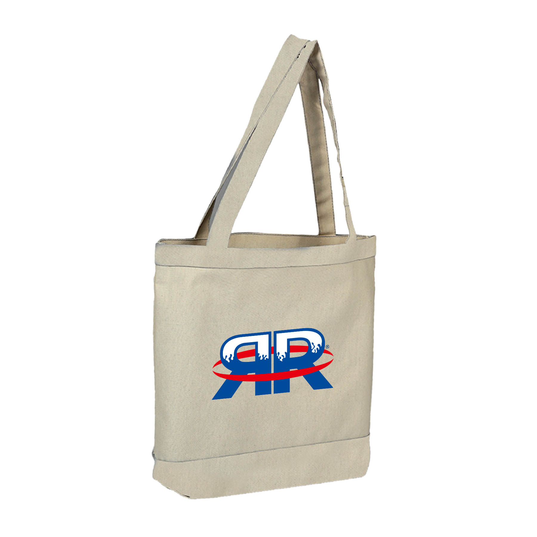 12 oz. Cotton Canvas Natural Color Accent Tote Bag 2