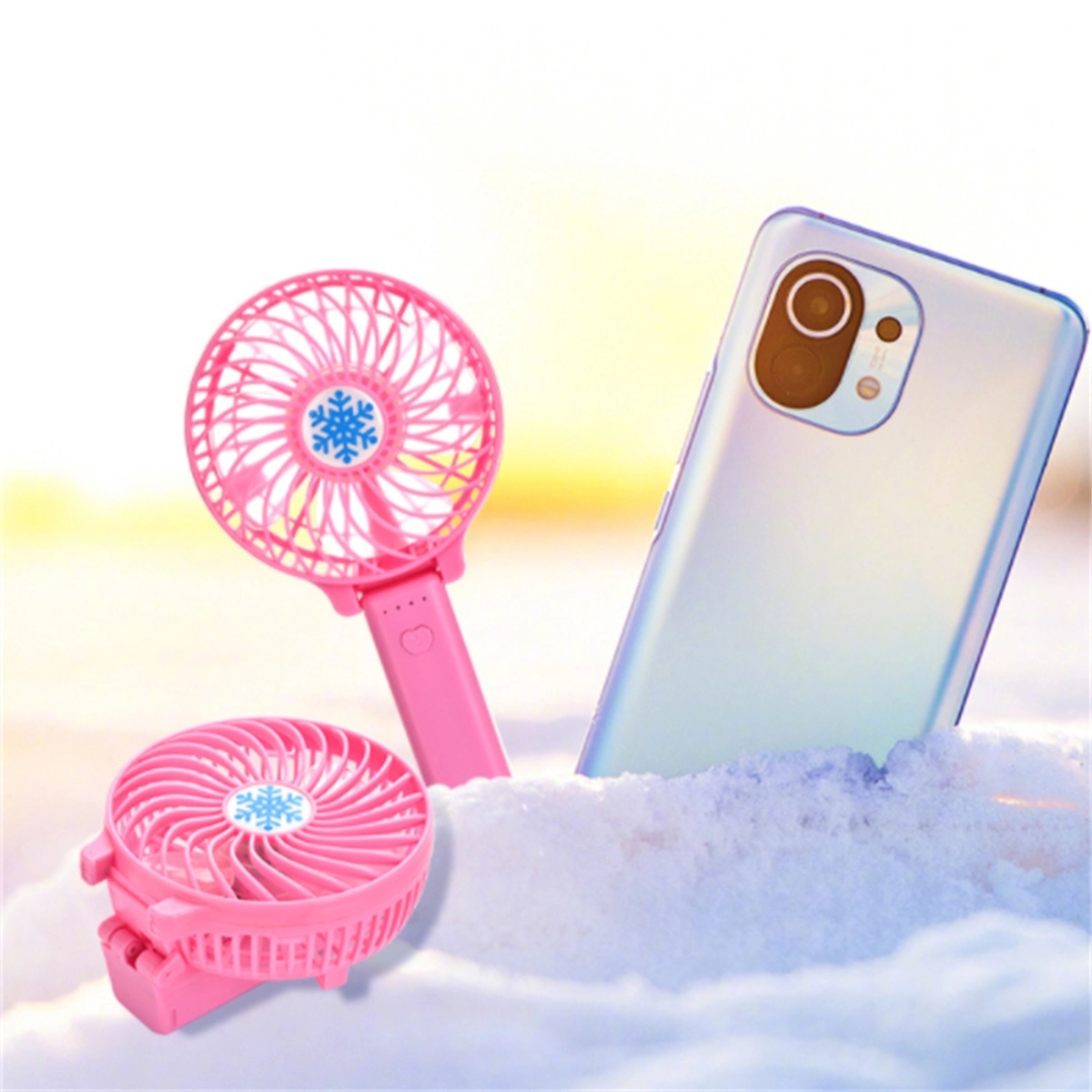 Mini USB Folding Electric Fan Handheld 3 Speed 5
