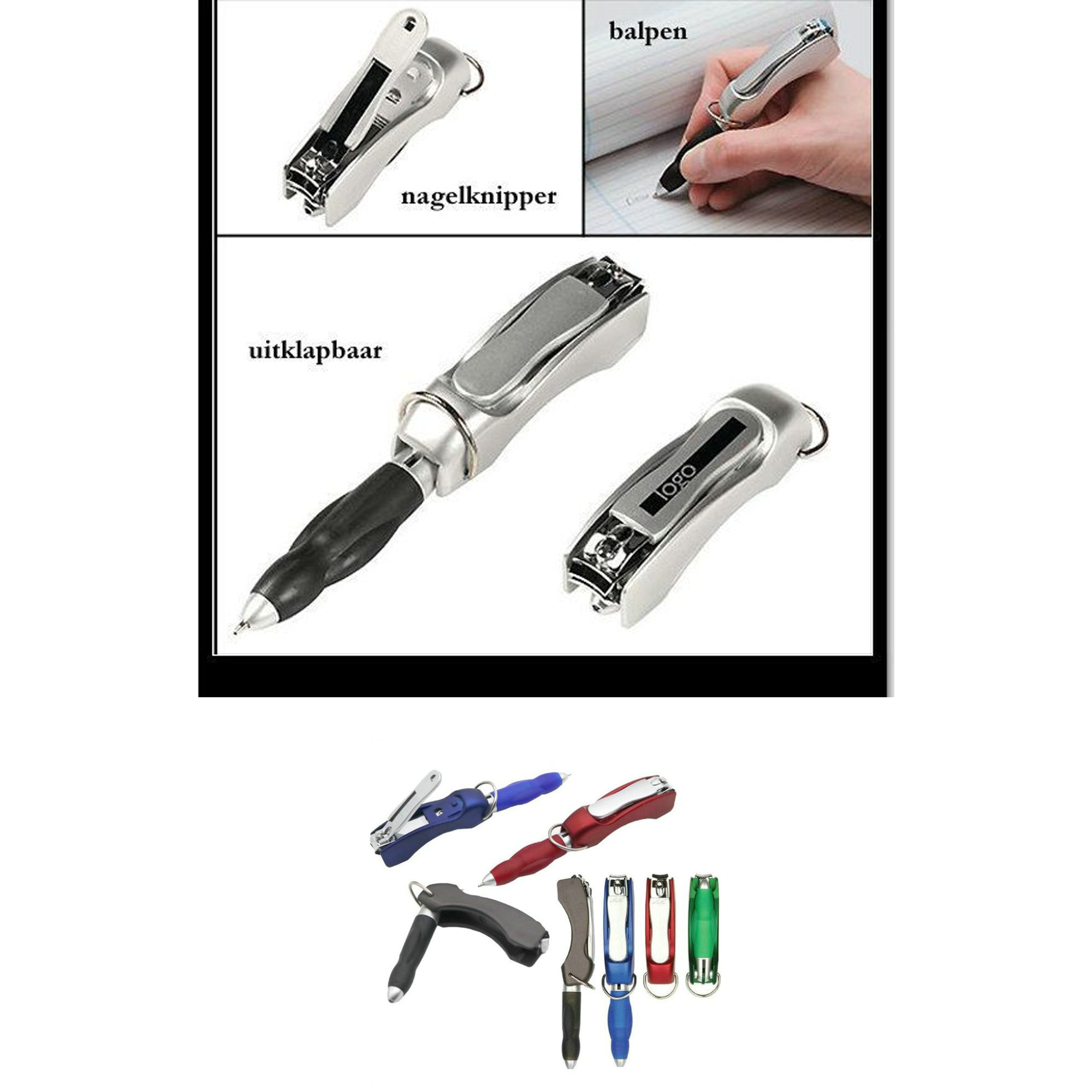 Mini Keychain Clipper Ballpoint Pen 2