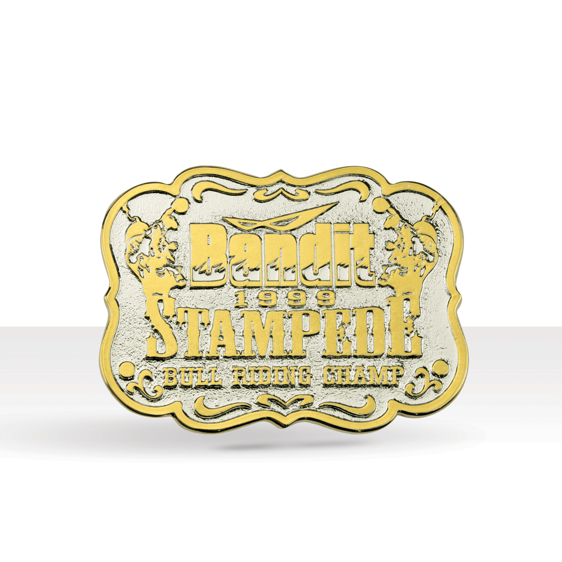 2-Tone Classic Belt Buckle (2 x 3 in) 3