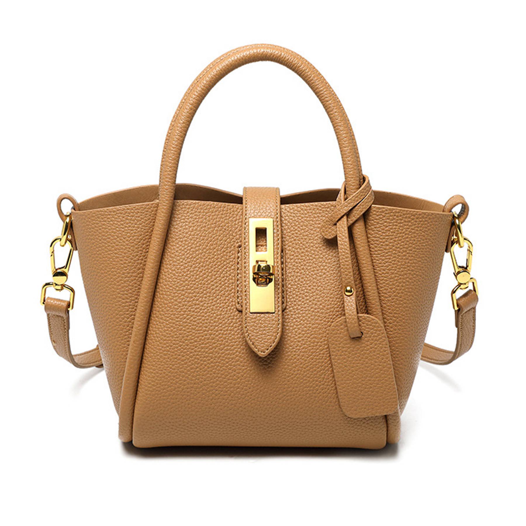 Genuine Leather Stylish cross-body bucket bag 3