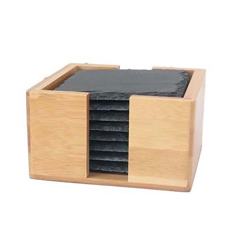 Square Slate Coaster Set 6