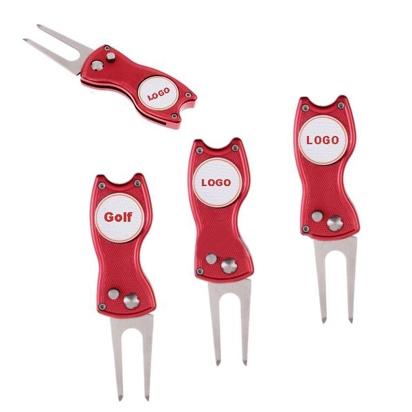Stainless Steel Golf Pitchfork Divot Repair Tool 6