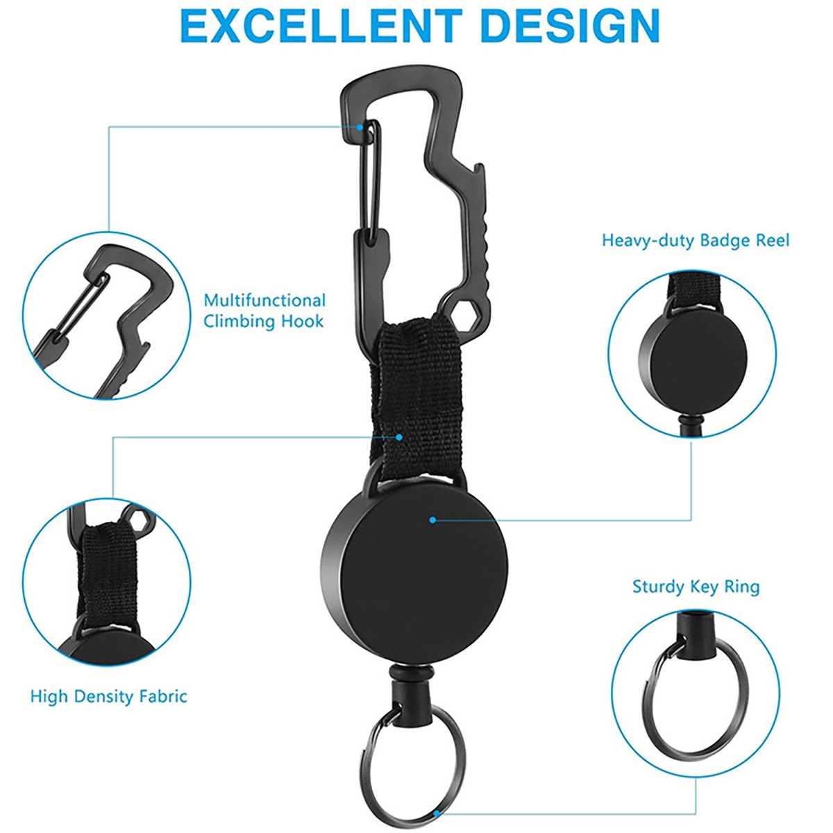 Key Chains With Carabiner Wire Rope Bottle Opener 1